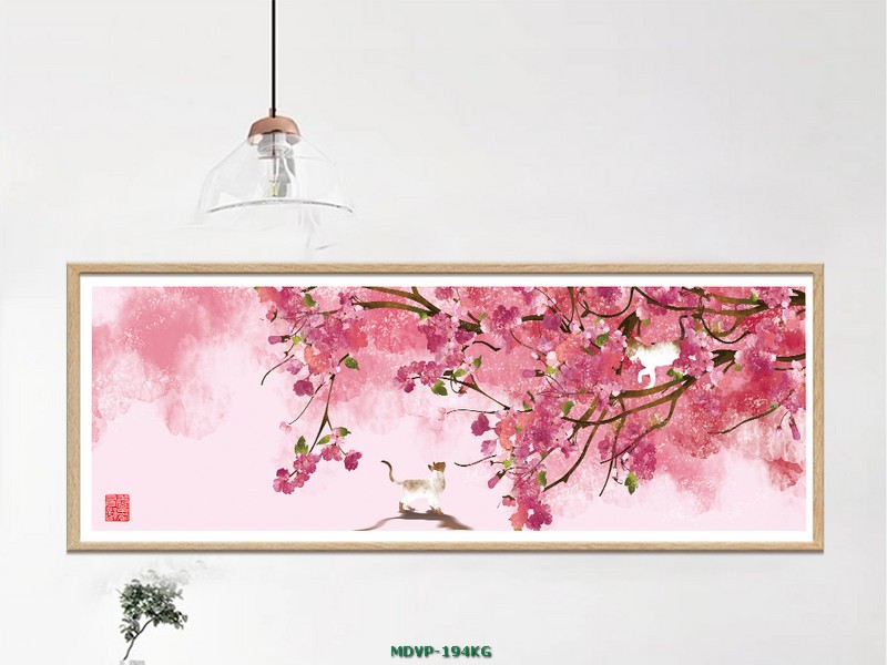 Tranh chú mèo và hoa MDVP-194KG